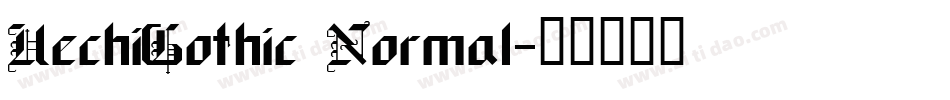 UechiGothic Normal字体转换
